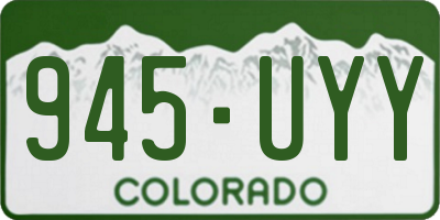 CO license plate 945UYY