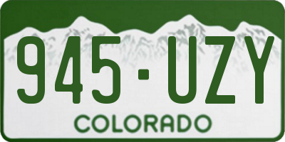 CO license plate 945UZY