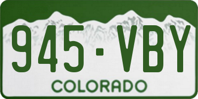CO license plate 945VBY