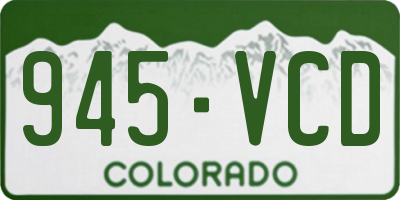 CO license plate 945VCD