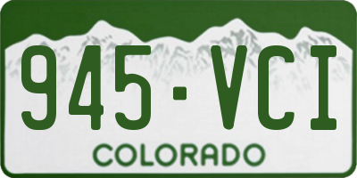 CO license plate 945VCI