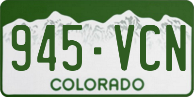 CO license plate 945VCN