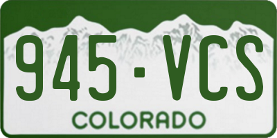 CO license plate 945VCS