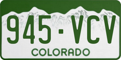 CO license plate 945VCV