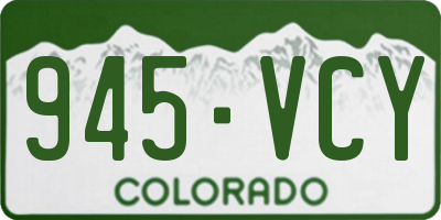 CO license plate 945VCY
