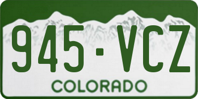CO license plate 945VCZ