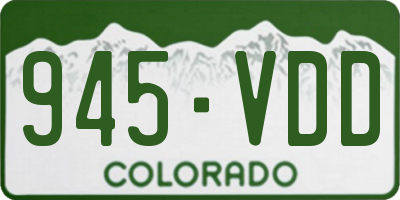 CO license plate 945VDD