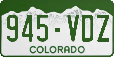 CO license plate 945VDZ