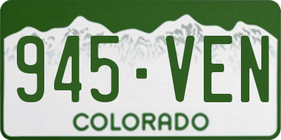 CO license plate 945VEN
