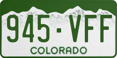 CO license plate 945VFF