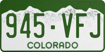 CO license plate 945VFJ