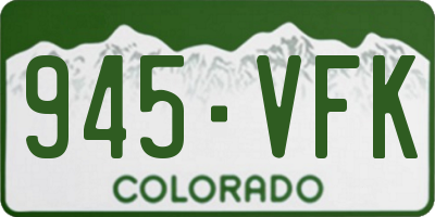 CO license plate 945VFK