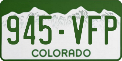 CO license plate 945VFP