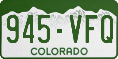 CO license plate 945VFQ