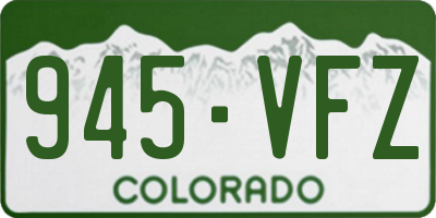 CO license plate 945VFZ