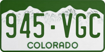 CO license plate 945VGC