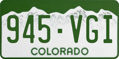 CO license plate 945VGI