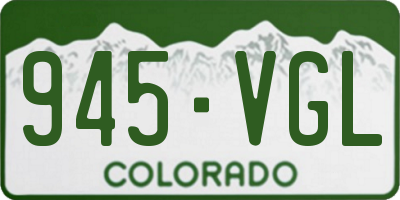 CO license plate 945VGL