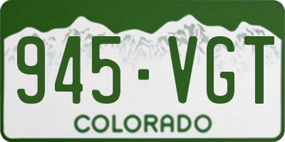CO license plate 945VGT