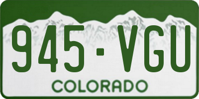 CO license plate 945VGU
