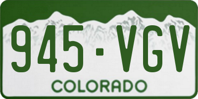 CO license plate 945VGV