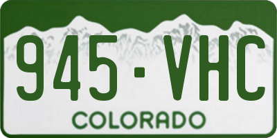 CO license plate 945VHC