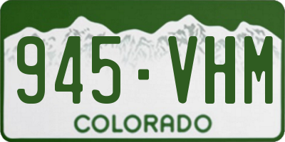 CO license plate 945VHM