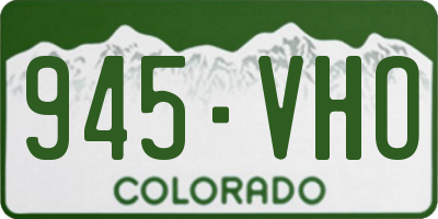 CO license plate 945VHO