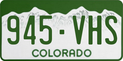 CO license plate 945VHS