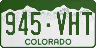 CO license plate 945VHT