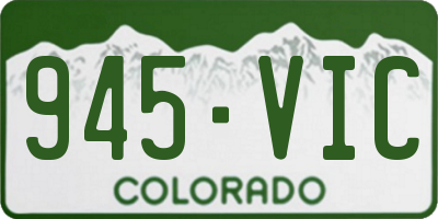 CO license plate 945VIC