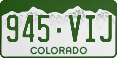CO license plate 945VIJ