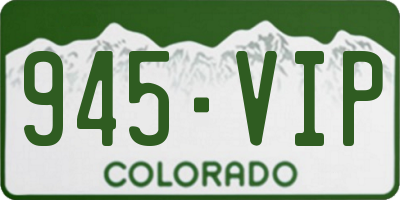 CO license plate 945VIP