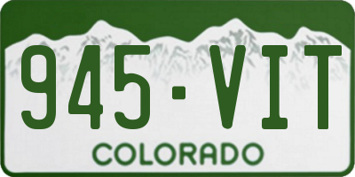 CO license plate 945VIT