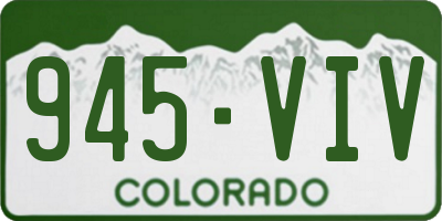 CO license plate 945VIV
