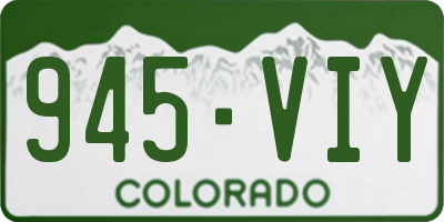 CO license plate 945VIY