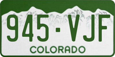 CO license plate 945VJF