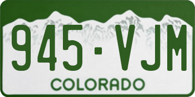 CO license plate 945VJM