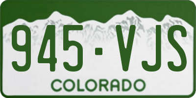 CO license plate 945VJS