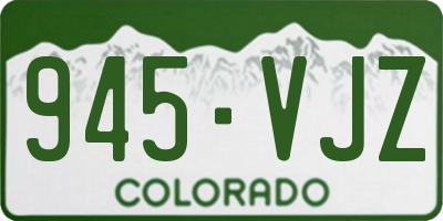 CO license plate 945VJZ