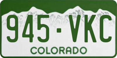 CO license plate 945VKC