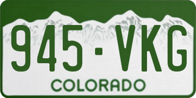 CO license plate 945VKG
