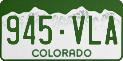 CO license plate 945VLA