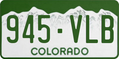 CO license plate 945VLB
