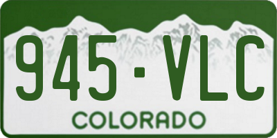 CO license plate 945VLC