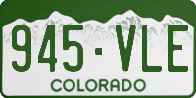 CO license plate 945VLE