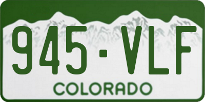 CO license plate 945VLF