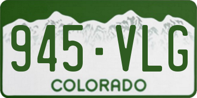 CO license plate 945VLG