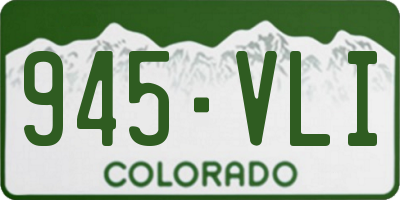 CO license plate 945VLI