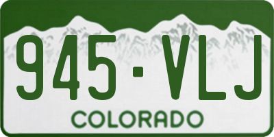 CO license plate 945VLJ